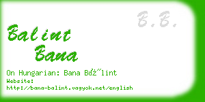 balint bana business card